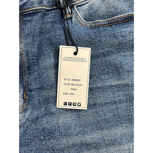 Judy Blue Freedom Y2K Rings Flare Jeans – Ivory Gem 20W A001880 - Picture 6 of 10